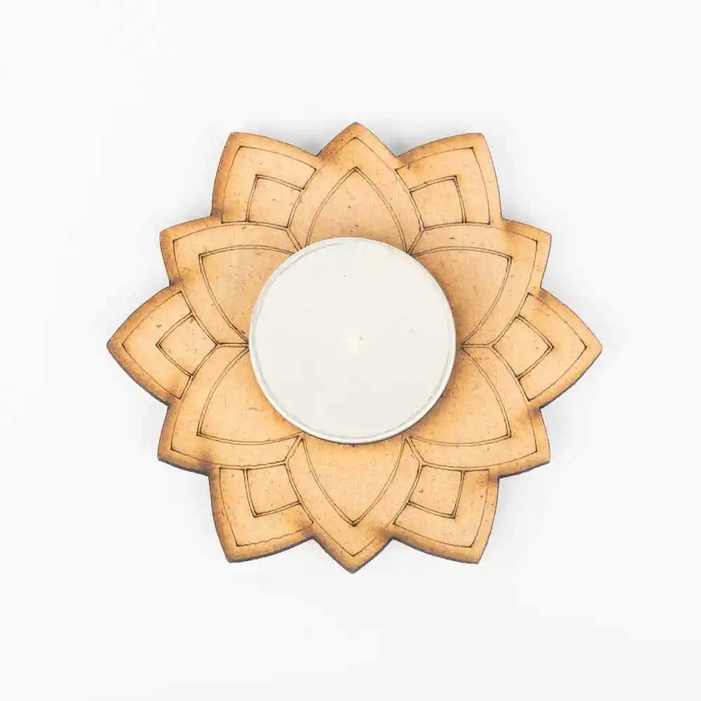 Buy MDF simple floral t-light holder online